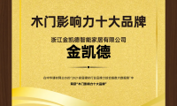 金凱德斬獲“2021木門影響力十大品牌”