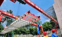 廣州首條環(huán)線(xiàn)地鐵開(kāi)始軌道工程施工