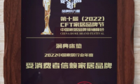 潤典榮獲“2022中國家居行業(yè)年度品質(zhì)獎(jiǎng)”等三項(xiàng)殊榮