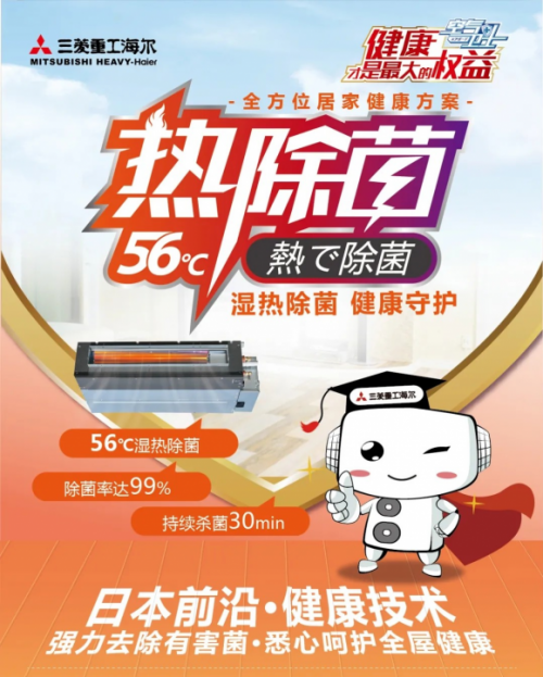 除菌率99％！三菱重工海爾熱除菌技術凈享健康好空氣