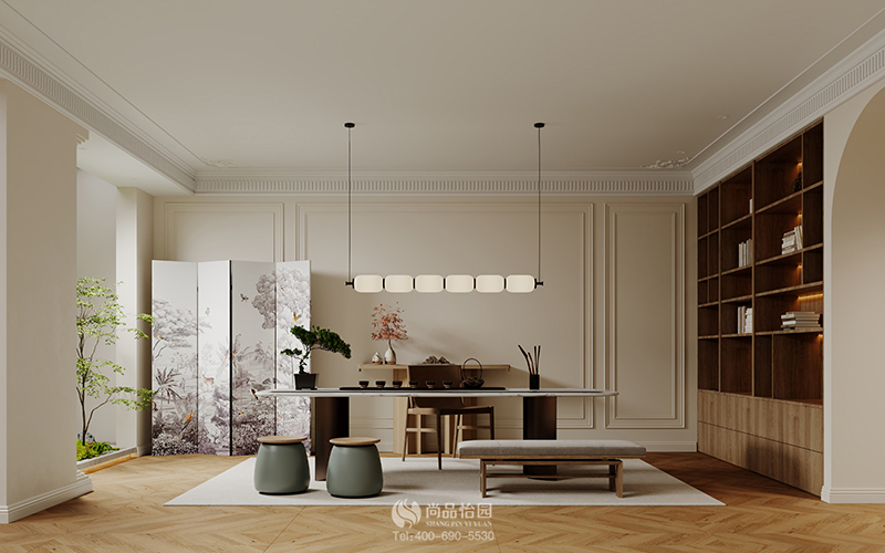 尚品怡園裝修案例：柔光輕譜空間，構(gòu)建法式溫馨住宅