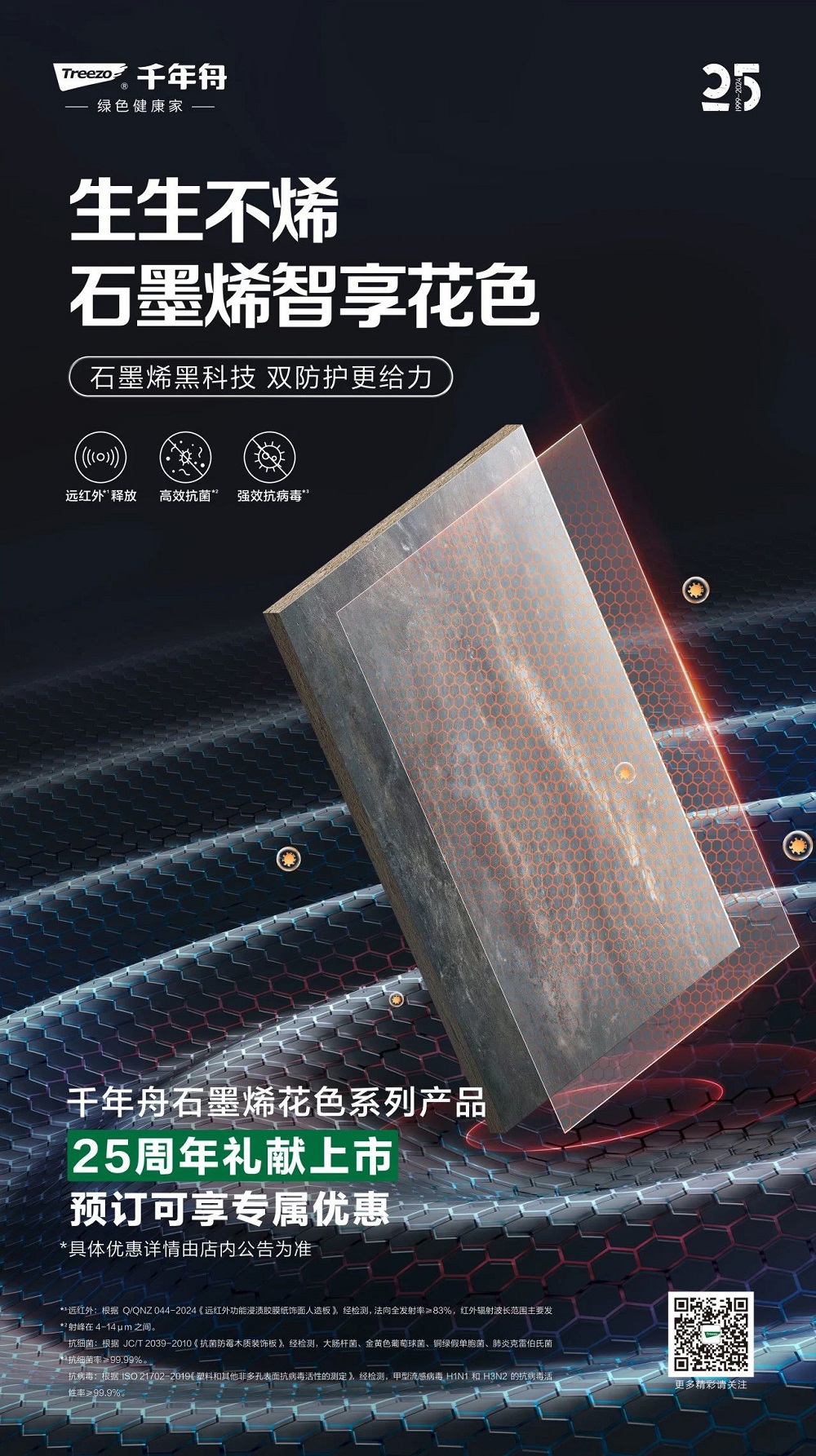 千年舟25周年慶典，石墨烯花色系列產(chǎn)品預(yù)售開啟！