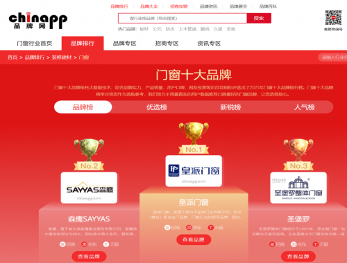2025年門窗十大品牌最新排名（品牌實(shí)力前十名）